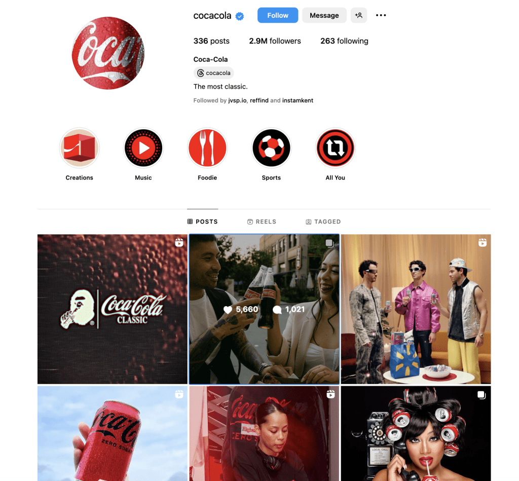 Coca-Cola Instagram